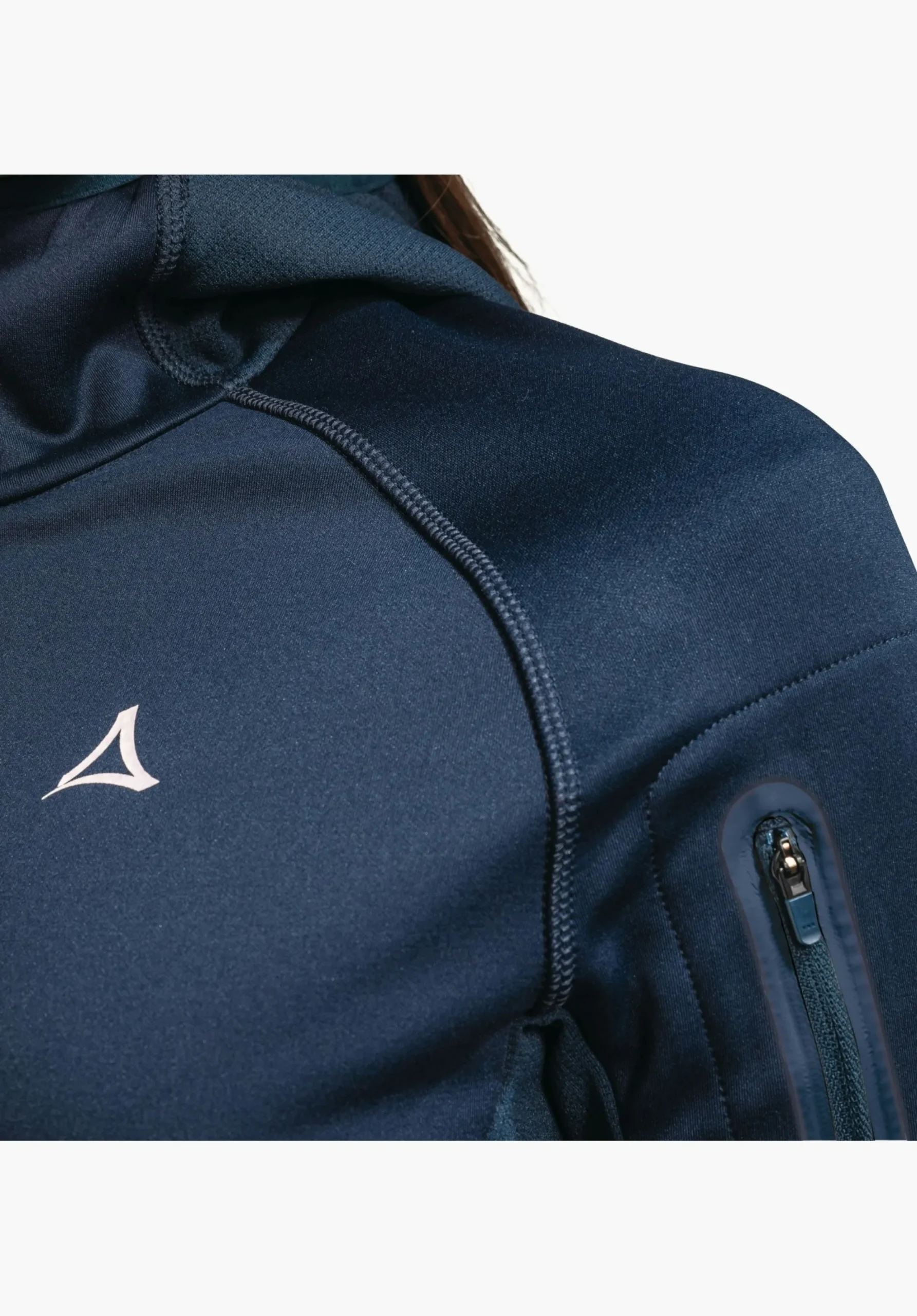 SCHÖFFEL Sporty fleece hoody in material mix