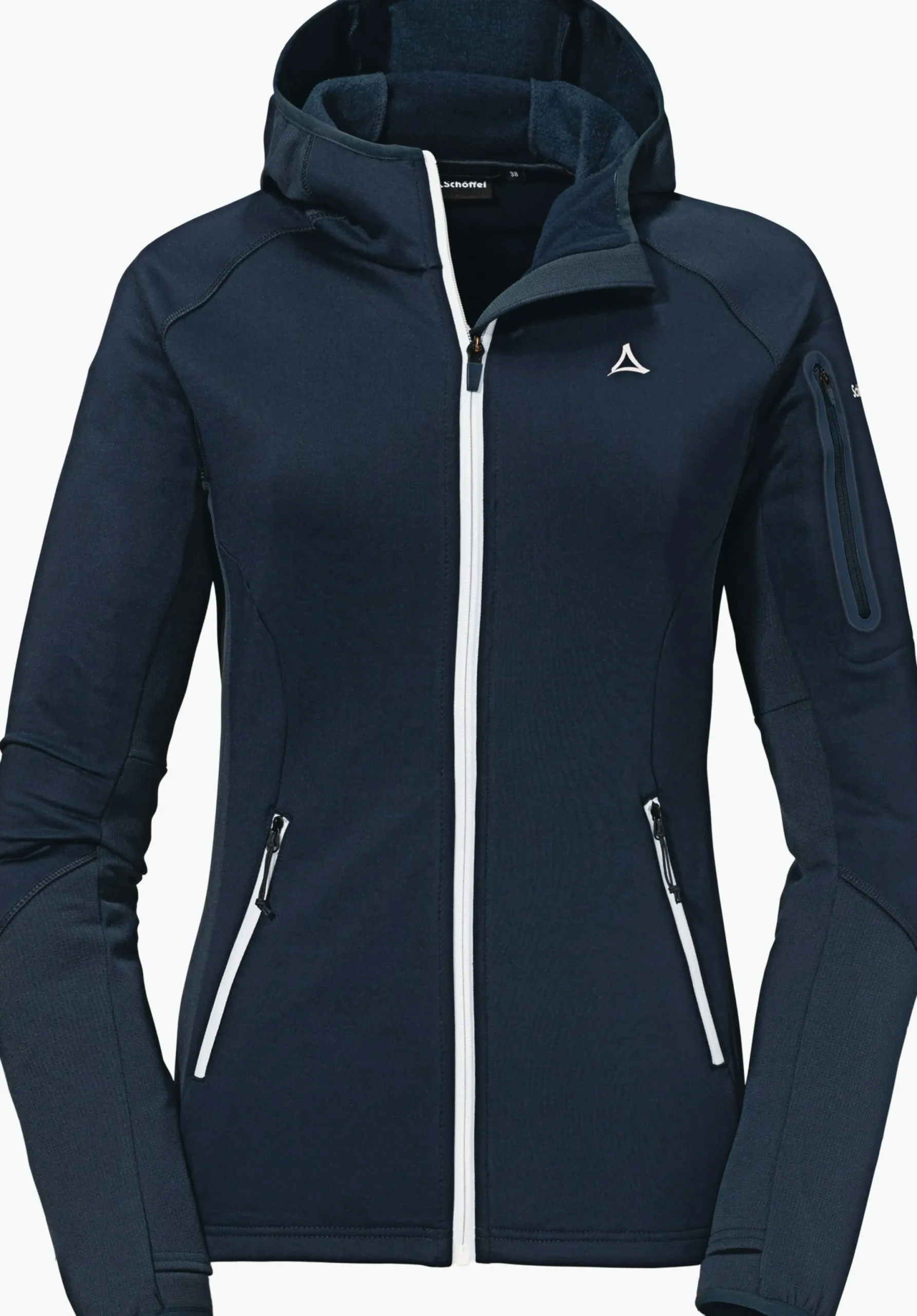SCHÖFFEL Sporty fleece hoody in material mix